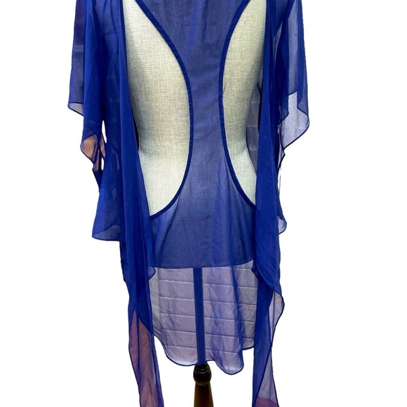 Dex 1965 Blue layer, ruffle blouse size L - Picture 5 of 10